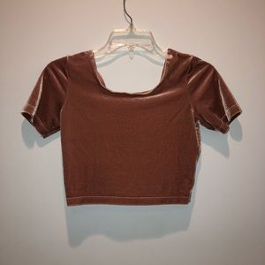 Velvet crop top
